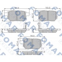FO 933481 FOMAR Friction КомплеК т гальмівних колодок, дискове гальмо