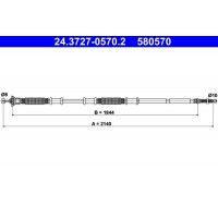 24.3727-0570.2 ATE Тросик, cтояночный тормоз