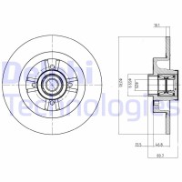 BG9032RSC DELPHI Гальмівний диск