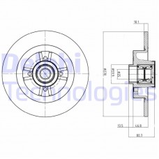 BG9032RSC DELPHI Гальмівний диск