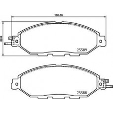 P 56 107 BREMBO Комплект гальмівних колодок дисковий гальм