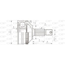 CVJ5646.10 OPEN PARTS Шарнирный комплект, Привідний вал