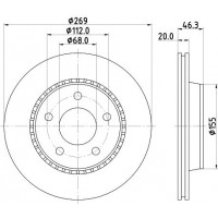 8DD 355 101-351 HELLA PAGID Гальмівний диск