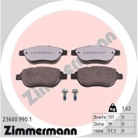 23600.990.1 ZIMMERMANN КомплеК т гальмівних колодок, дискове гальмо