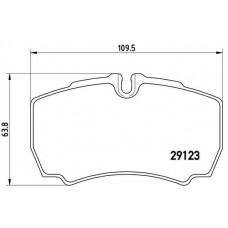 P A6 023 BREMBO Комплект гальмівних колодок дисковий гальм