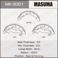 MK-3001 MASUMA Комплект гальмівних колодок