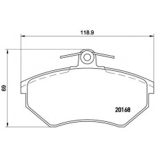 P 85 015 BREMBO Комплект гальмівних колодок дисковий гальм