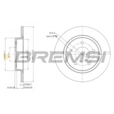CD7546S BREMSI Гальмівний диск