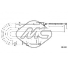 83116 Metalcaucho Тросик, cтояночный тормоз
