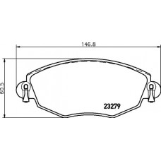 8DB 355 029-581 HELLA Комплект гальмівних колодок дисковий гальм