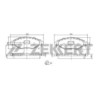 BS-1034 ZEKKERT Комплект гальмівних колодок дисковий гальм