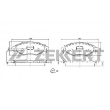 BS-1034 ZEKKERT Комплект гальмівних колодок дисковий гальм