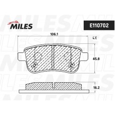 E110702 MILES Комплект гальмівних колодок дисковий гальм