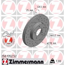 250.1352.52 ZIMMERMANN Гальмівний диск