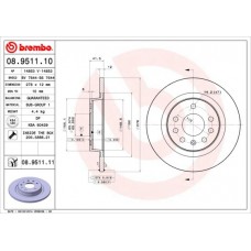 08.9511.10 BREMBO Гальмівний диск