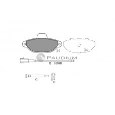 P1-1268 ASHUKI by Palidium КомплеК т гальмівних колодок, дискове гальмо