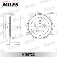 K110722 MILES Гальмівний барабан