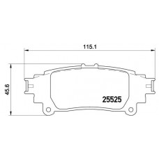 P 83 132 BREMBO КомплеК т гальмівних колодок, дискове гальмо