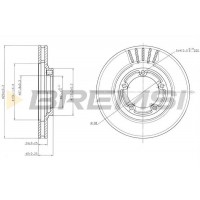 CD7404V BREMSI Гальмівний диск