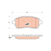 GDB1893 TRW Комплект гальмівних колодок дисковий гальм