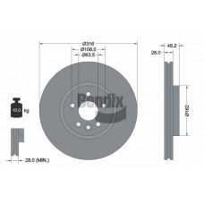 BDS2093HC BENDIX Braking Гальмівний диск