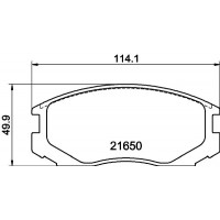 8DB 355 027-121 HELLA КомплеК т гальмівних колодок, дискове гальмо