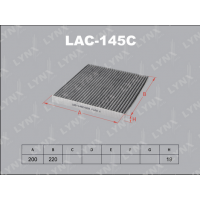 LAC-145C LYNXauto Фільтр повітря у внутрішньому просторі
