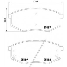 P 30 055 BREMBO Комплект гальмівних колодок дисковий гальм