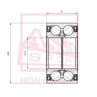 DACM42800045 ASVA Підшипник ступиці колеса