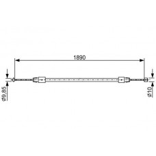 1 987 482 444 BOSCH Тросик, cтояночный тормоз