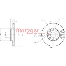 6110031 METZGER Гальмівний диск