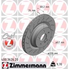 400.3626.20 ZIMMERMANN Гальмівний диск
