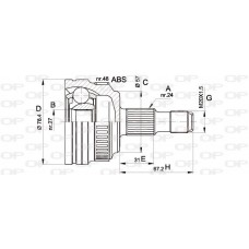 CVJ5443.10 OPEN PARTS Шарнирный комплект, Привідний вал