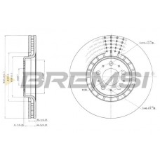 CD7371V BREMSI Гальмівний диск