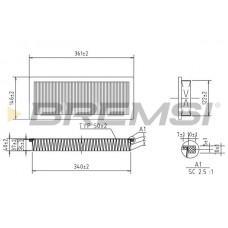 FA1347 BREMSI Повітряний фільтр