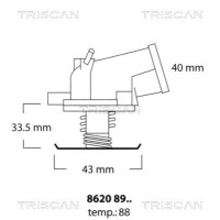 8620 8988 TRISCAN Термостат охолоджувальна рідина