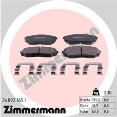 24092.165.1 ZIMMERMANN КомплеК т гальмівних колодок, дискове гальмо