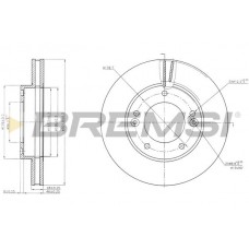 CD7290V BREMSI Гальмівний диск