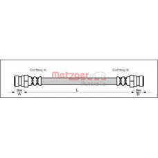 4114707 METZGER Гальмівний шланг