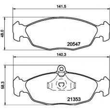 MDB1556 MINTEX Комплект гальмівних колодок дисковий гальм
