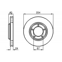 0 986 478 663 BOSCH Гальмівний диск