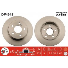 DF4948 TRW Гальмівний диск