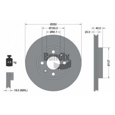 BDS1089 BENDIX Braking Гальмівний диск