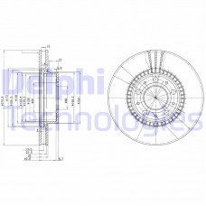 BG2719 DELPHI Гальмівний диск