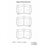 M360A36 NPS Комплект гальмівних колодок дисковий гальм