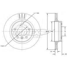TX 72-90 TOMEX Brakes Гальмівний диск
