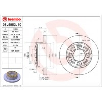 08.5952.10 BREMBO Гальмівний диск