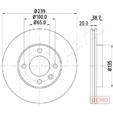 DI-0939C JAPANPARTS Гальмівний диск