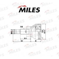 GA20594 MILES Шарнирный комплект, Привідний вал