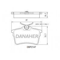 DBP2147 DANAHER Комплект гальмівних колодок дисковий гальм